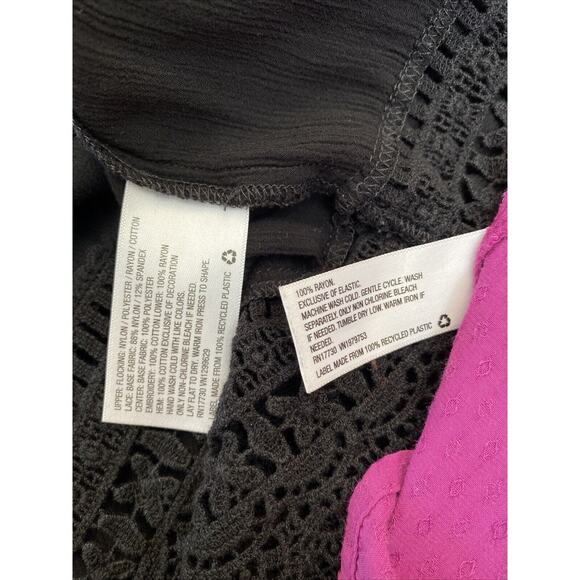 Knox Rose XL Lace Ruffle Boho Cottagecore Shirts Tops Lot Of 2 Eyelet - Picture 7 of 13